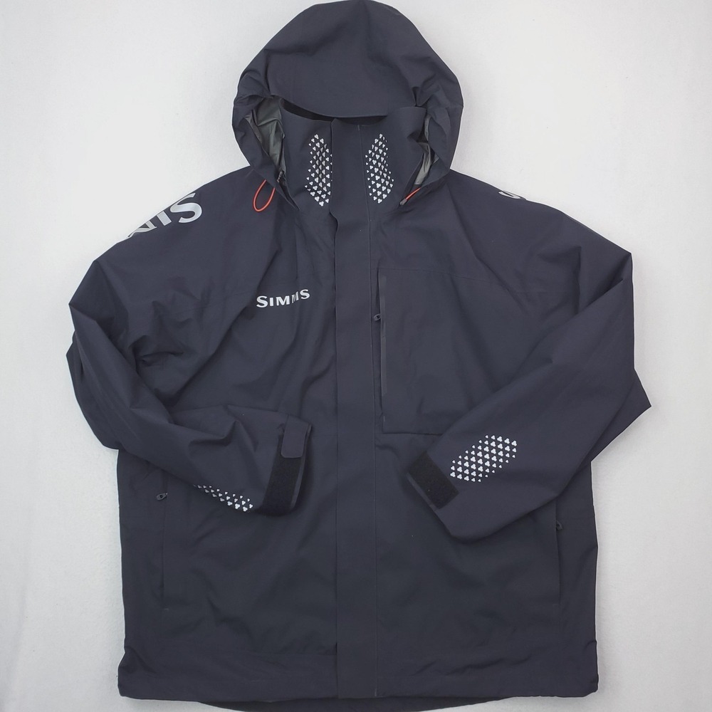 Simms Jacket Mens 3XL Black Challenger Waterproof Rain Coat Fishing Shell Only